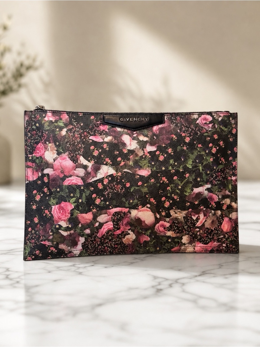 GIVENCHY Antigona Large Zip Pouch Clutch Babys Breath Floral Camo Riccardo Tisci